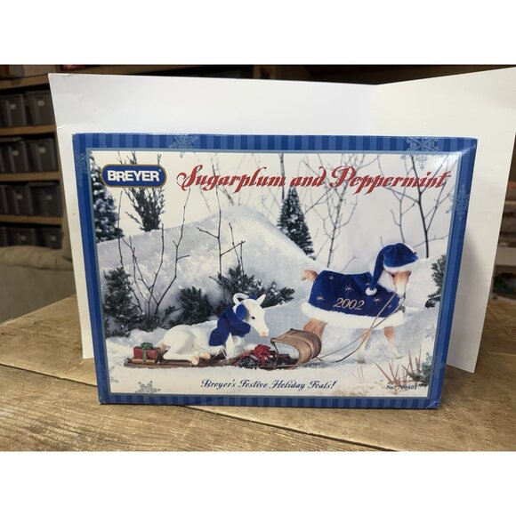 NIB 2002 Breyer Sugarplum & Peppermint Holiday Foals The Snow Day Set #700402 - Picture 2 of 13